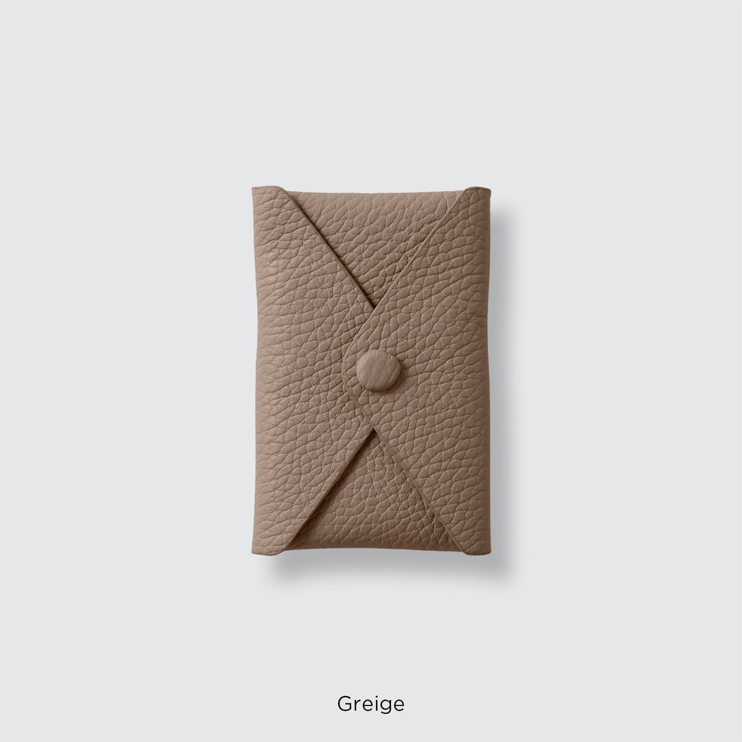 Genuine leather pocket with flap (single item) for MagSafe-compatible leather cases | 32 colors Italian shrink leather