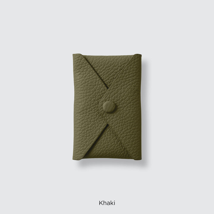 Genuine leather pocket with flap (single item) for MagSafe-compatible leather cases | 32 colors Italian shrink leather