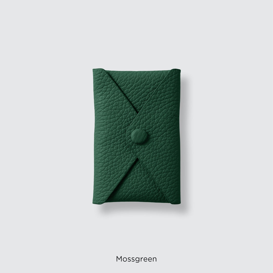 Genuine leather pocket with flap (single item) for MagSafe-compatible leather cases | 32 colors Italian shrink leather