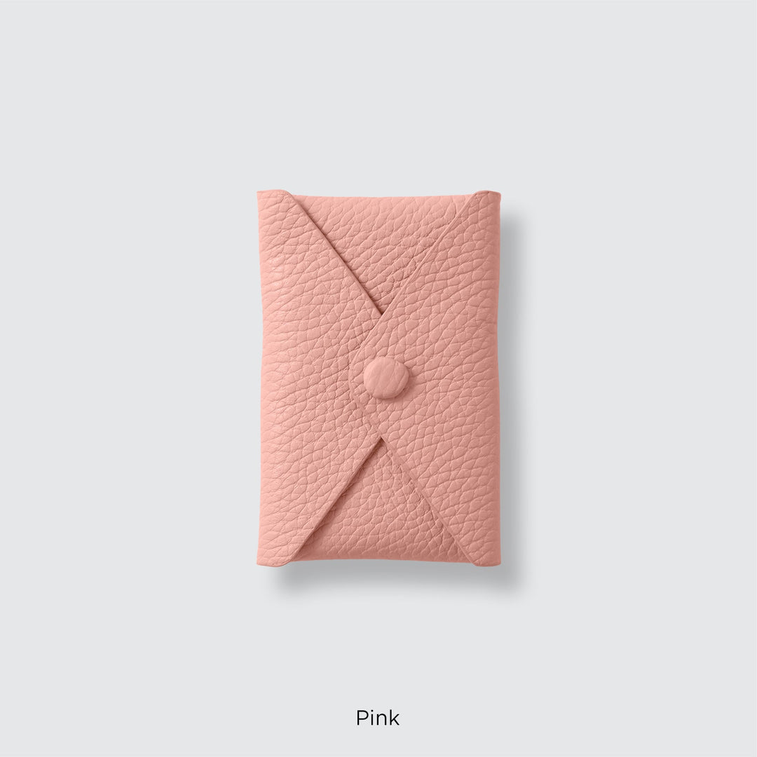Genuine leather pocket with flap (single item) for MagSafe-compatible leather cases | 32 colors Italian shrink leather