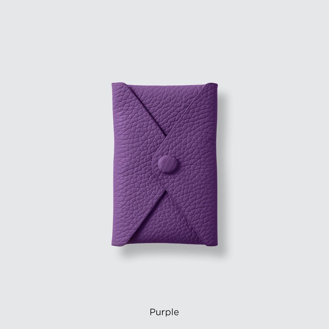 Genuine leather pocket with flap (single item) for MagSafe-compatible leather cases | 32 colors Italian shrink leather