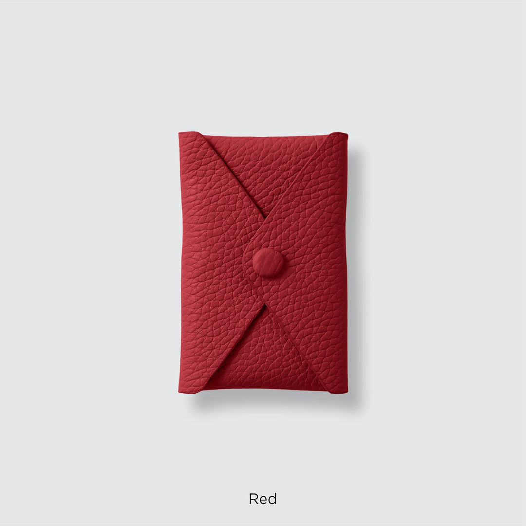 Genuine leather pocket with flap (single item) for MagSafe-compatible leather cases | 32 colors Italian shrink leather