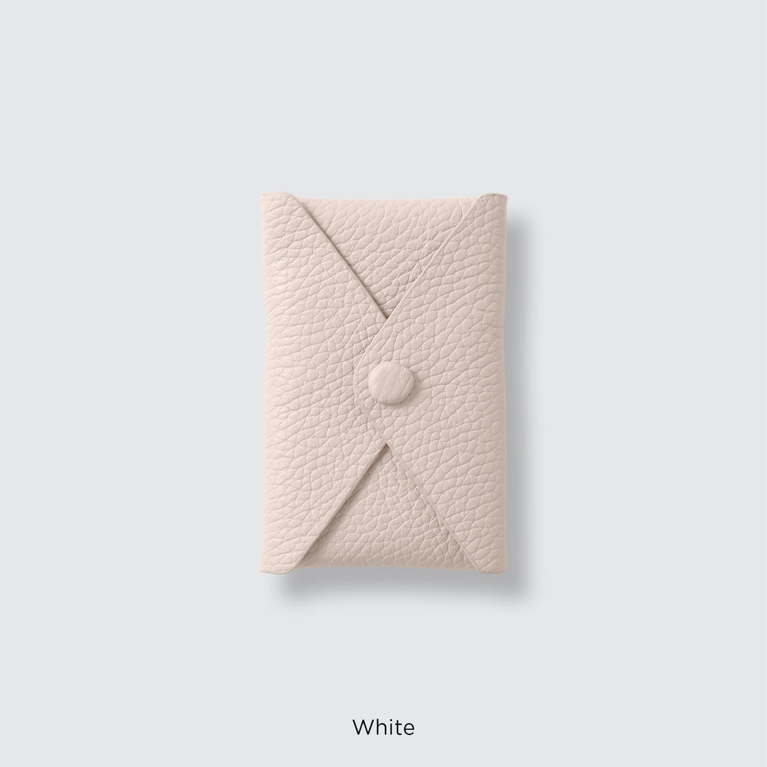 Genuine leather pocket with flap (single item) for MagSafe-compatible leather cases | 32 colors Italian shrink leather