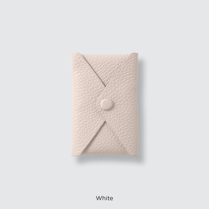 Genuine leather pocket with flap (single item) for MagSafe-compatible leather cases | 32 colors Italian shrink leather