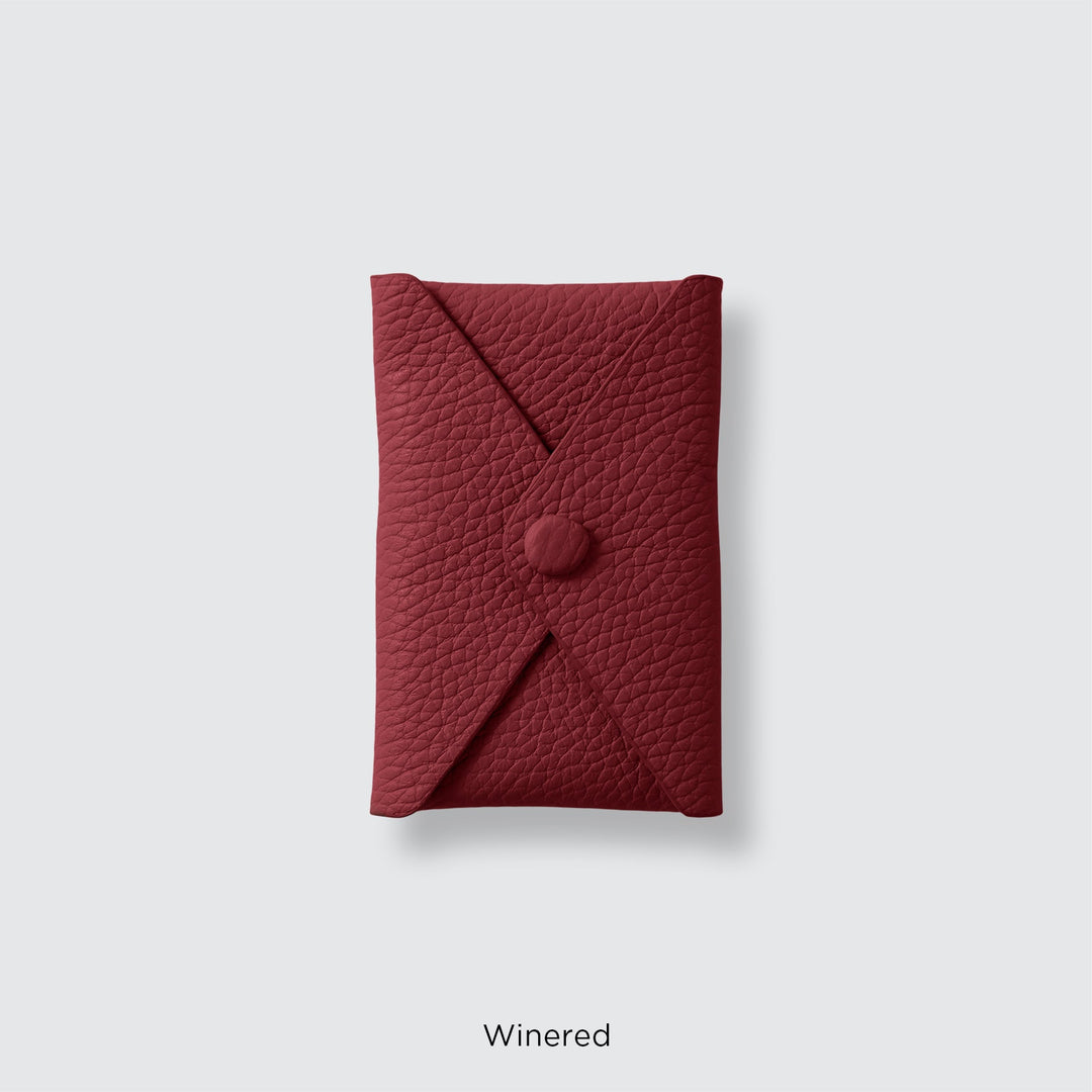 Genuine leather pocket with flap (single item) for MagSafe-compatible leather cases | 32 colors Italian shrink leather