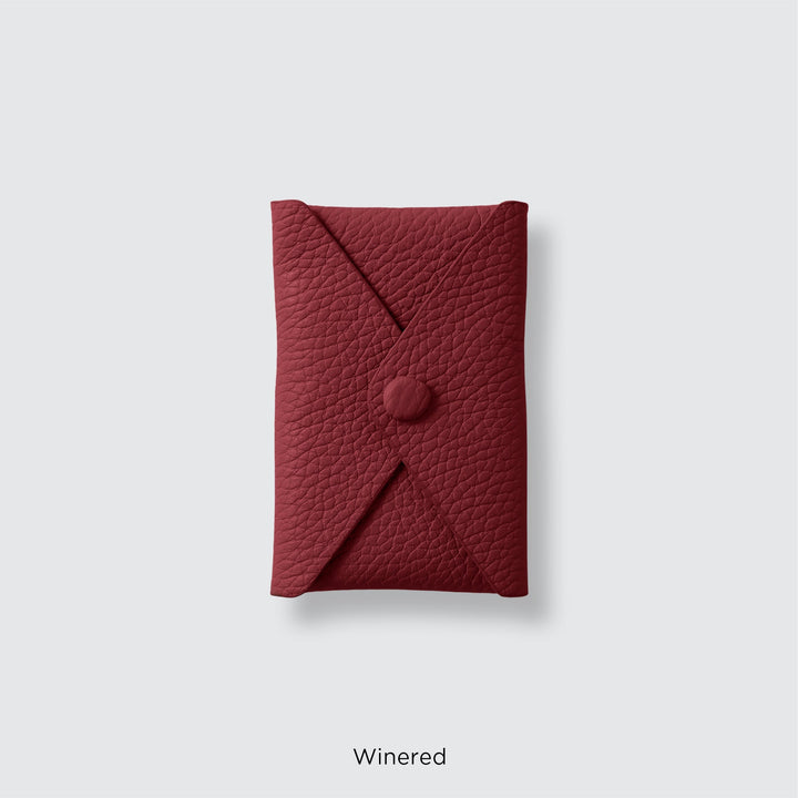 Genuine leather pocket with flap (single item) for MagSafe-compatible leather cases | 32 colors Italian shrink leather