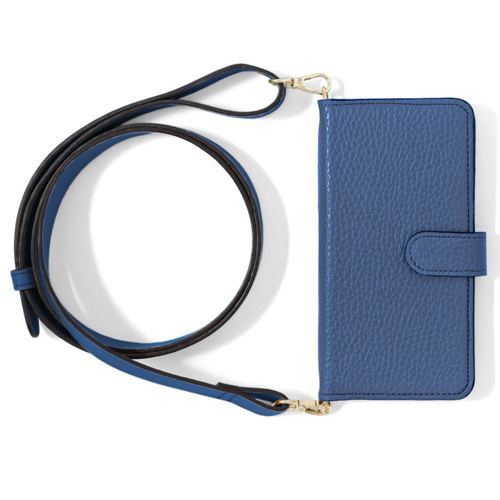 Genuine leather 32 colors Italian shrink leather wide shoulder strap included notebook-style case (with belt) Galaxy series