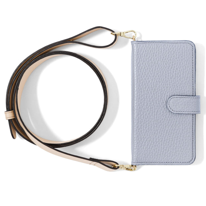 Genuine leather 32 colors Italian shrink leather wide shoulder strap included notebook-style case (with belt) Galaxy series