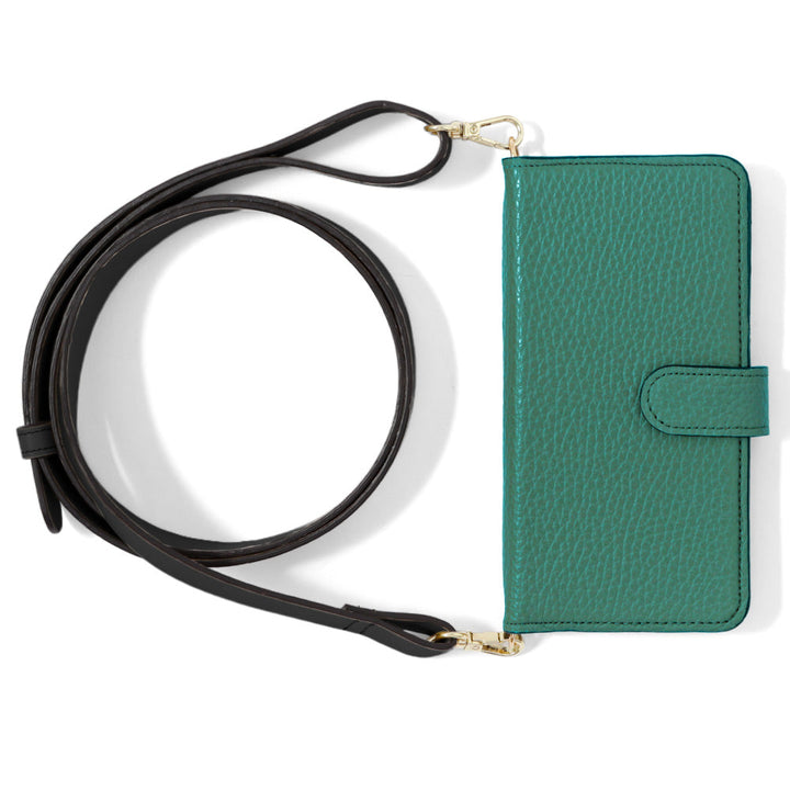 Genuine leather 32 colors Italian shrink leather wide shoulder strap included notebook-style case (with belt) Galaxy series