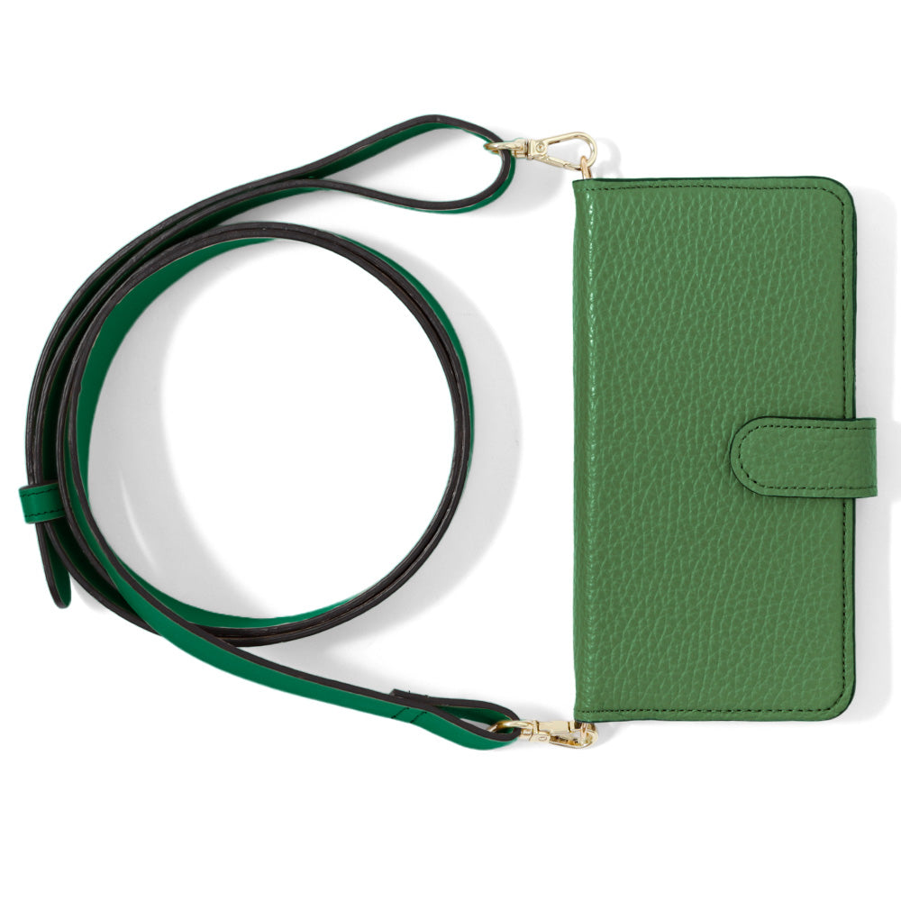 Genuine leather 32 colors Italian shrink leather wide shoulder strap included notebook-style case (with belt) Galaxy series