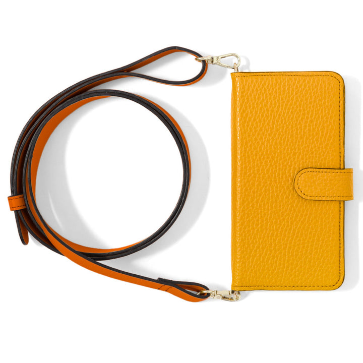 Genuine leather 32 colors Italian shrink leather wide shoulder strap included notebook-style case (with belt) Galaxy series