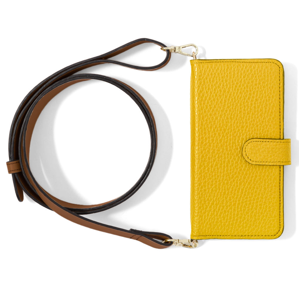 Genuine leather 32 colors Italian shrink leather wide shoulder strap included notebook-style case (with belt) Galaxy series