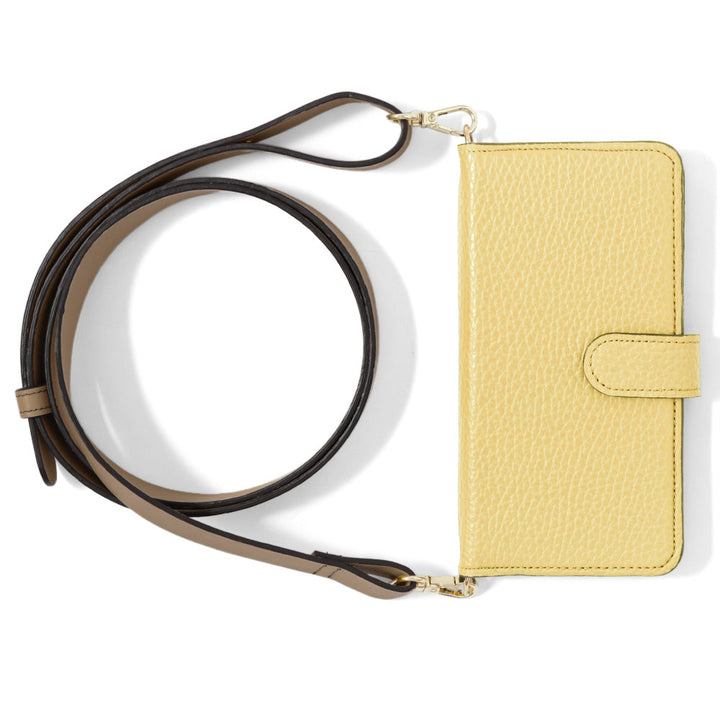 Genuine leather 32 colors Italian shrink leather wide shoulder strap included notebook-style case (with belt) Galaxy series