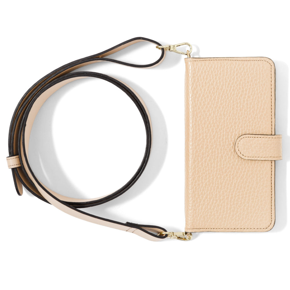 Genuine leather 32 colors Italian shrink leather wide shoulder strap included notebook-style case (with belt) Galaxy series