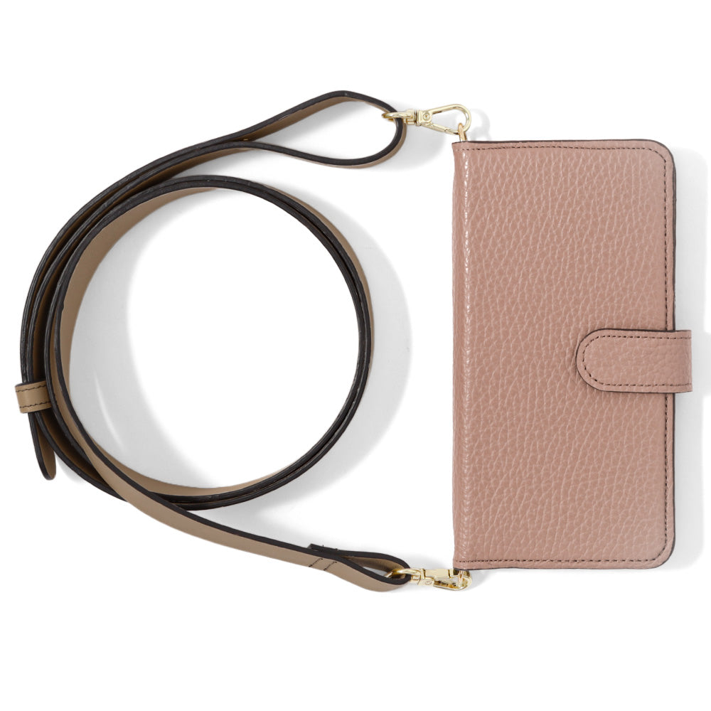 Genuine leather 32 colors Italian shrink leather wide shoulder strap included notebook-style case (with belt) Galaxy series