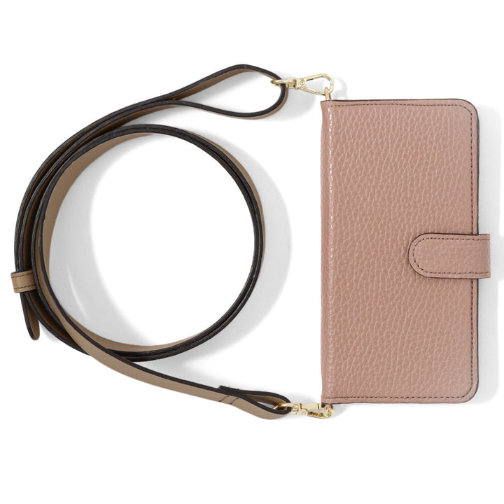 Genuine leather 32 colors Italian shrink leather wide shoulder strap included notebook-style case (with belt) Galaxy series