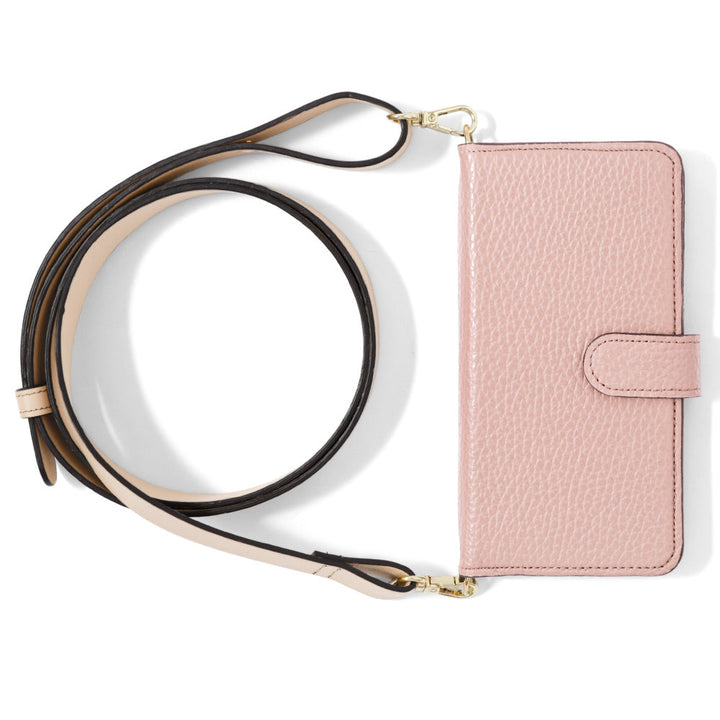 Genuine leather 32 colors Italian shrink leather wide shoulder strap included notebook-style case (with belt) Galaxy series