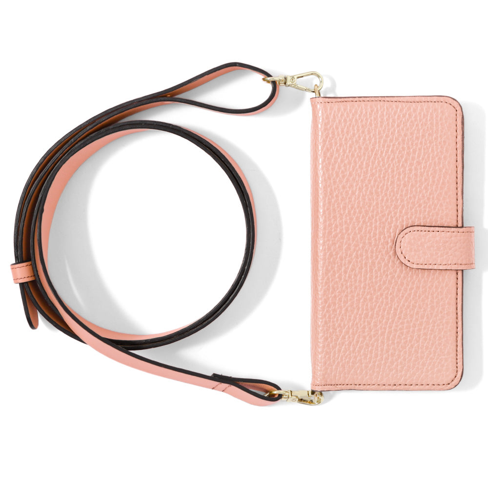 Genuine leather 32 colors Italian shrink leather wide shoulder strap included notebook-style case (with belt) Galaxy series