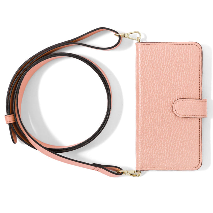 Genuine leather 32 colors Italian shrink leather wide shoulder strap included notebook-style case (with belt) Galaxy series