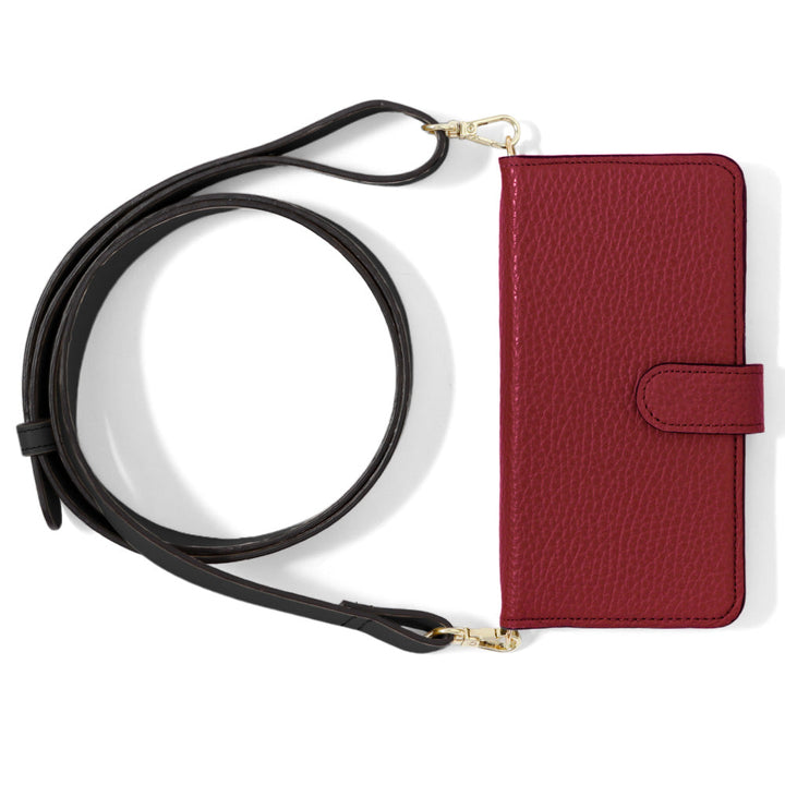 Genuine leather 32 colors Italian shrink leather wide shoulder strap included notebook-style case (with belt) Galaxy series