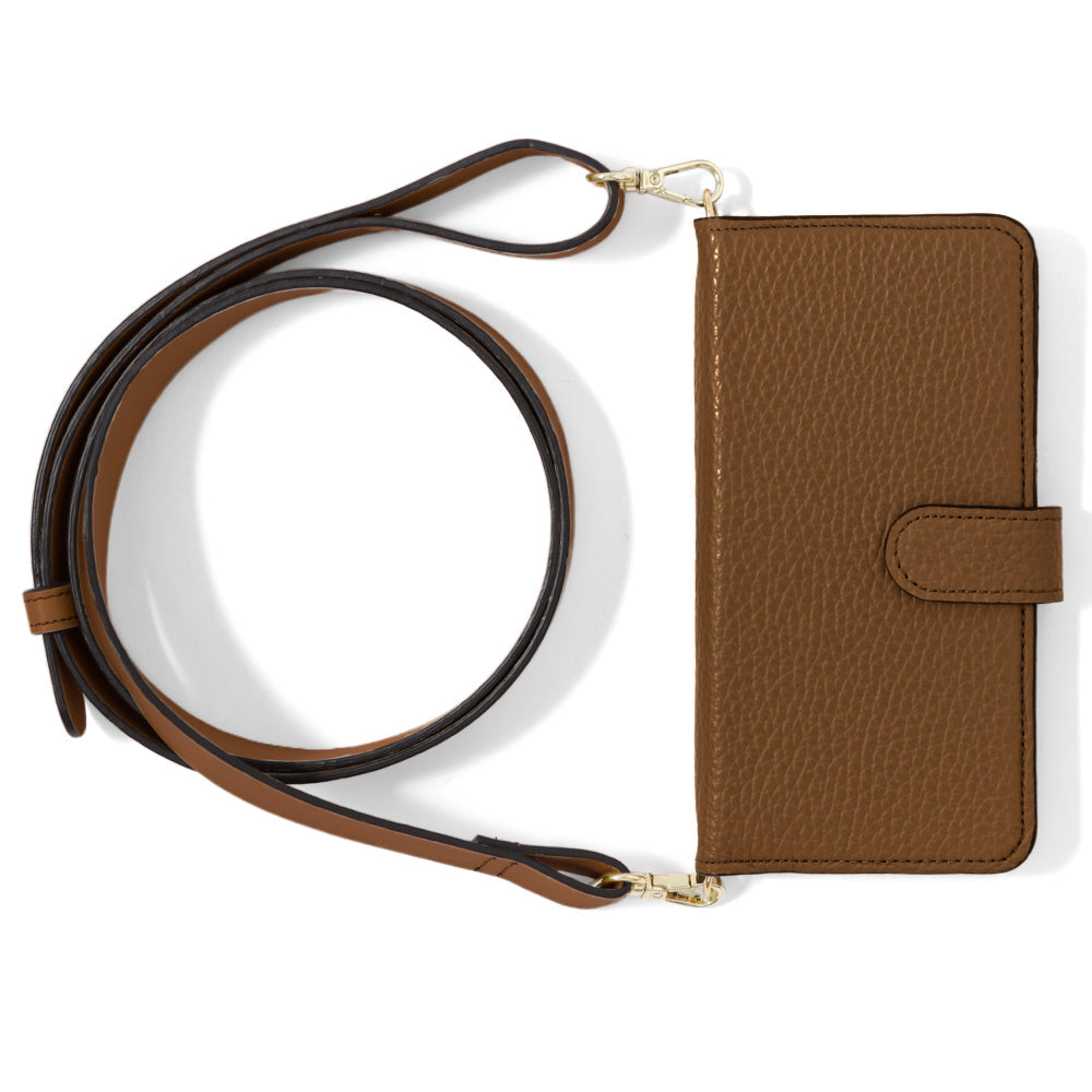 Genuine leather 32 colors Italian shrink leather wide shoulder strap included notebook-style case (with belt) Galaxy series