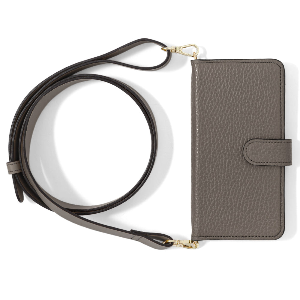 Genuine leather 32 colors Italian shrink leather wide shoulder strap included notebook-style case (with belt) Galaxy series