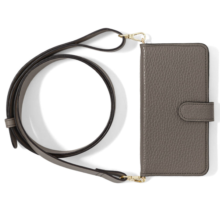 Genuine leather 32 colors Italian shrink leather wide shoulder strap included notebook-style case (with belt) Galaxy series