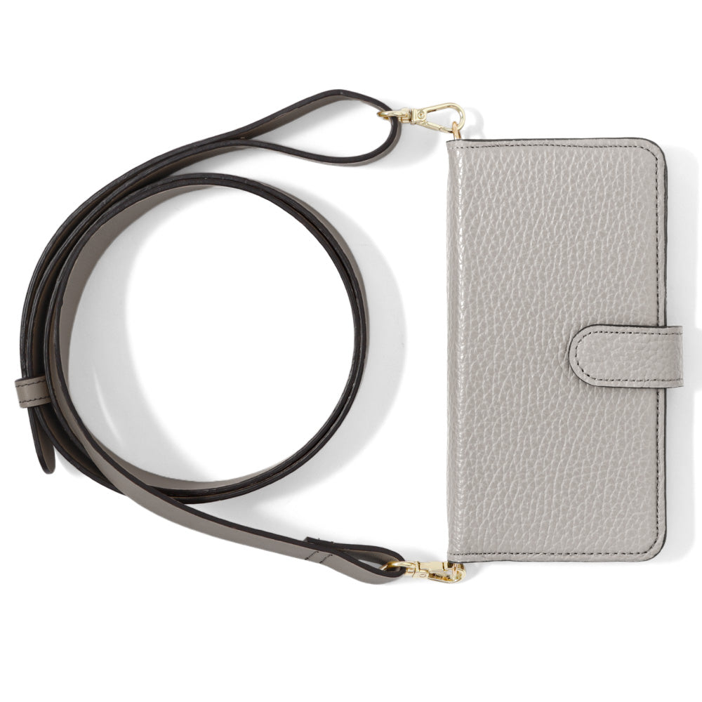 Genuine leather 32 colors Italian shrink leather wide shoulder strap included notebook-style case (with belt) Galaxy series