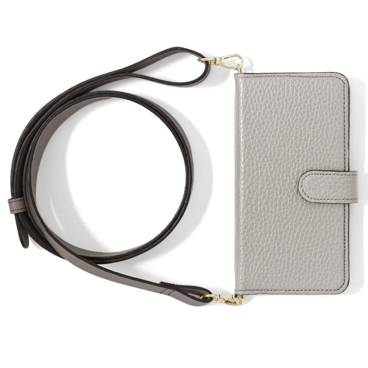 Genuine leather 32 colors Italian shrink leather wide shoulder strap included notebook-style case (with belt) Galaxy series