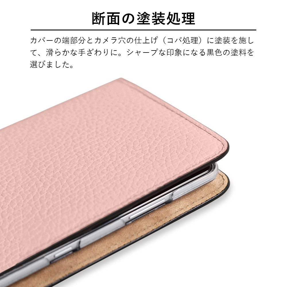 Genuine leather 32 colors Italian shrink leather bicolor hand belt attached notebook-style case iPhone series