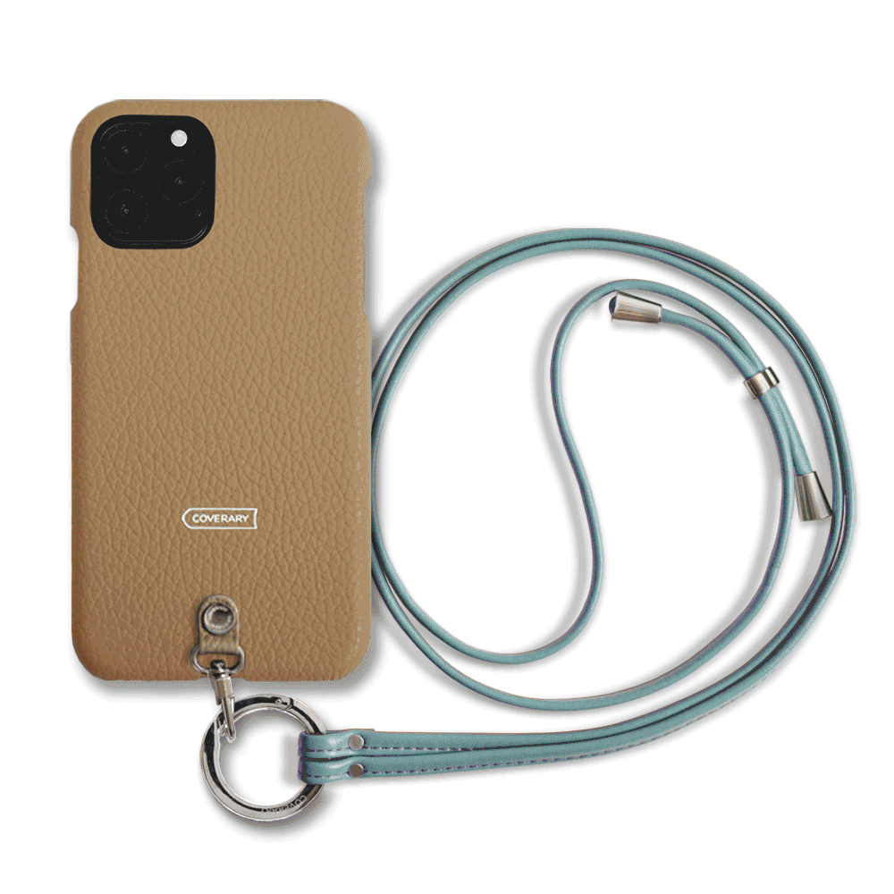 Self-designed ring shoulder strap back case genuine leather 32 colors Italian shrink leather