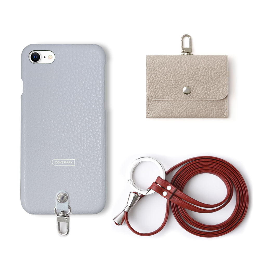 Genuine leather Italian shrink leather 3-piece set A with earphone case & ring shoulder strap back case for Google Pixel series