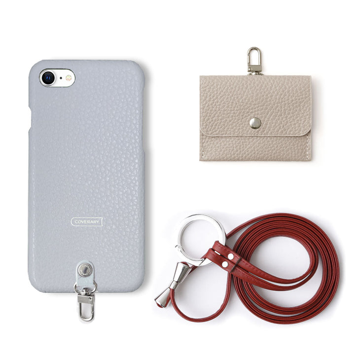 Genuine leather Italian shrink leather 3-piece set A with earphone case & ring shoulder strap back case for Google Pixel series