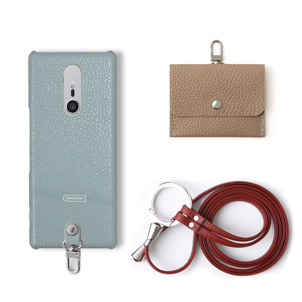 Genuine leather Italian shrink leather 3-piece set A with earphone case & ring shoulder strap back case for Google Pixel series