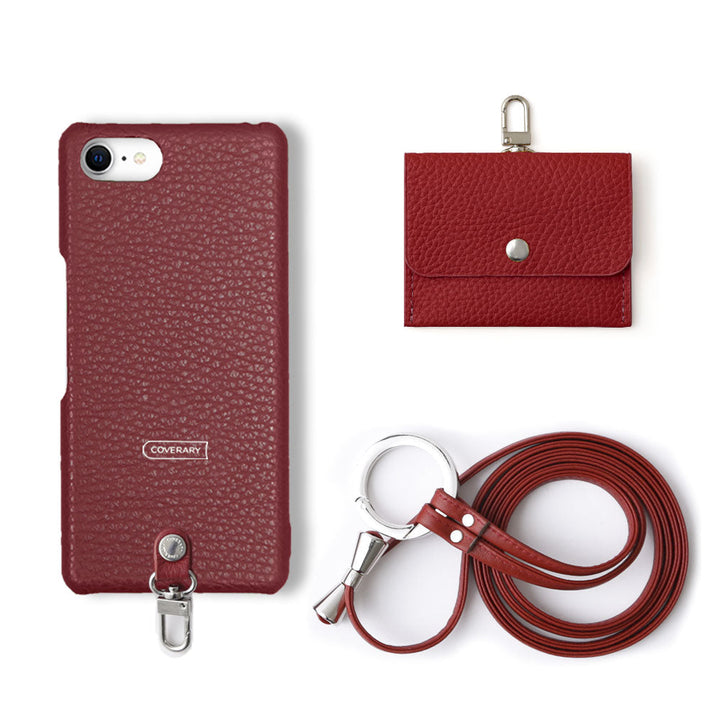 Genuine leather Italian shrink leather 3-piece set A with earphone case & ring shoulder strap back case for Google Pixel series