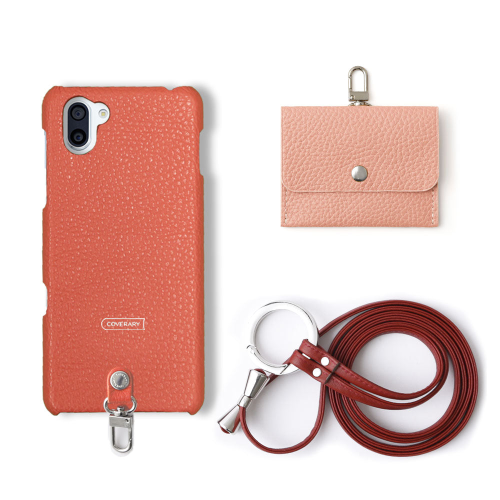 Genuine leather Italian shrink leather 3-piece set A with earphone case & ring shoulder strap back case for Google Pixel series