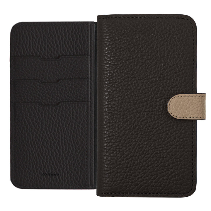 本革 32色 イタリアンシュリンクレザー ベルトバイカラー 手帳型ケース（ベルトあり）Galaxyシリーズ