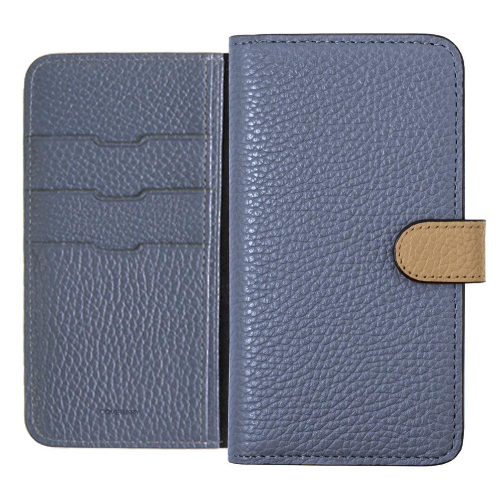 本革 32色 イタリアンシュリンクレザー ベルトバイカラー 手帳型ケース（ベルトあり）Galaxyシリーズ