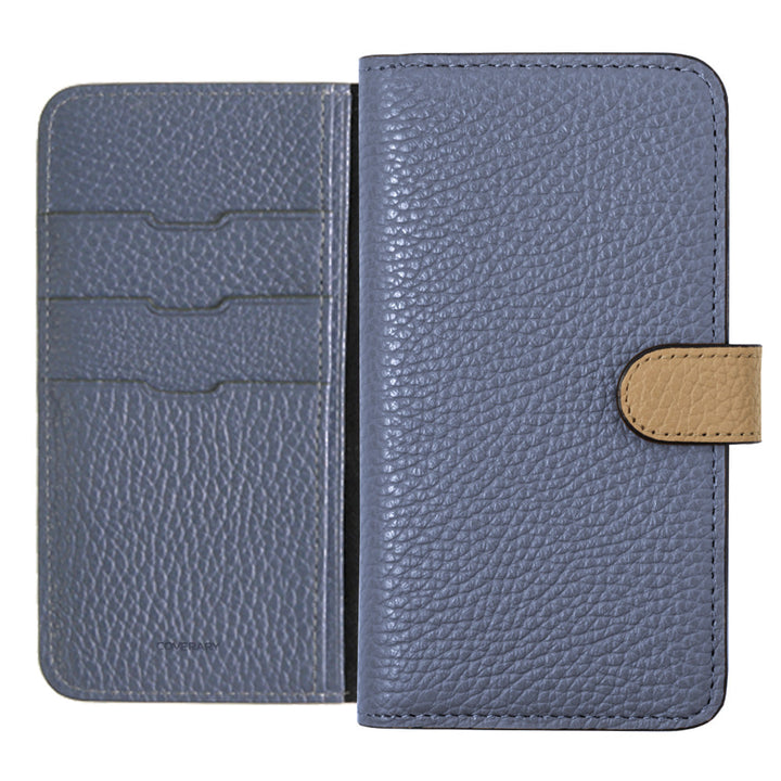 本革 32色 イタリアンシュリンクレザー ベルトバイカラー 手帳型ケース（ベルトあり）Galaxyシリーズ