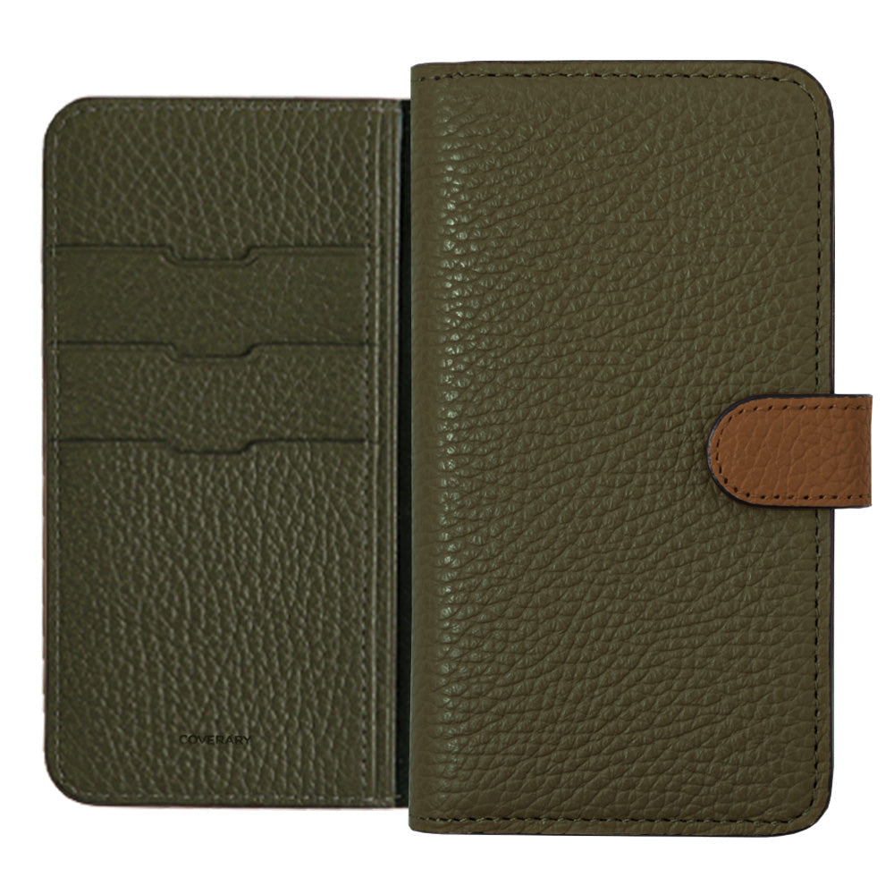 本革 32色 イタリアンシュリンクレザー ベルトバイカラー 手帳型ケース（ベルトあり）Galaxyシリーズ