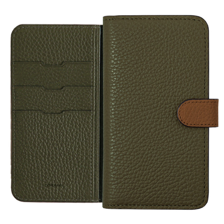 本革 32色 イタリアンシュリンクレザー ベルトバイカラー 手帳型ケース（ベルトあり）Galaxyシリーズ