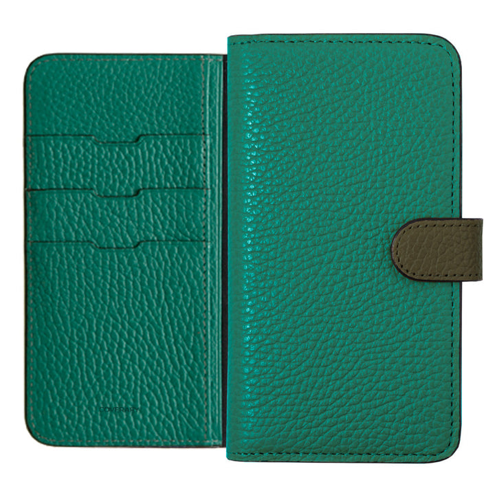 本革 32色 イタリアンシュリンクレザー ベルトバイカラー 手帳型ケース（ベルトあり）Galaxyシリーズ