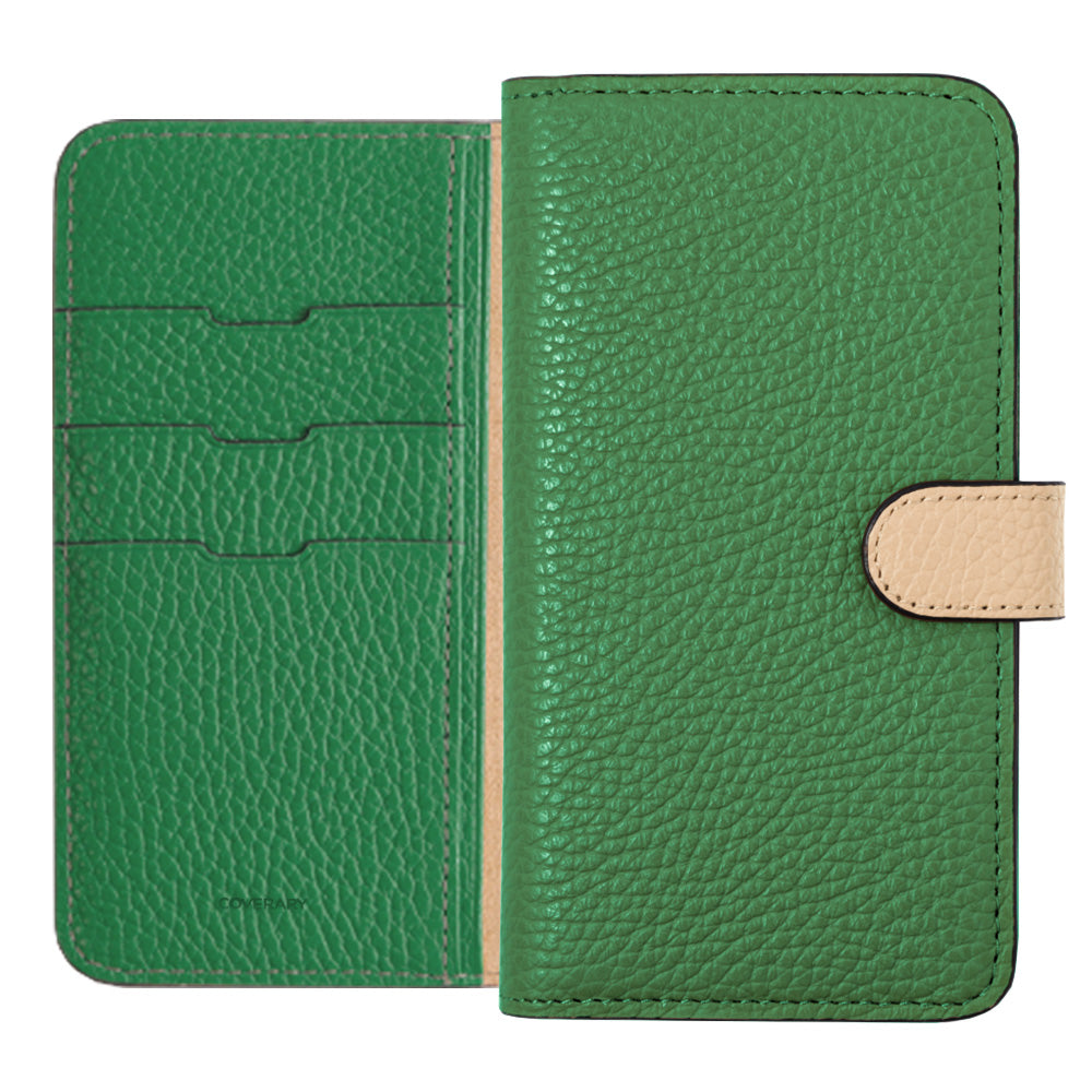 本革 32色 イタリアンシュリンクレザー ベルトバイカラー 手帳型ケース（ベルトあり）Galaxyシリーズ