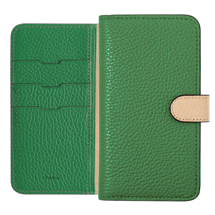 本革 32色 イタリアンシュリンクレザー ベルトバイカラー 手帳型ケース（ベルトあり）Galaxyシリーズ