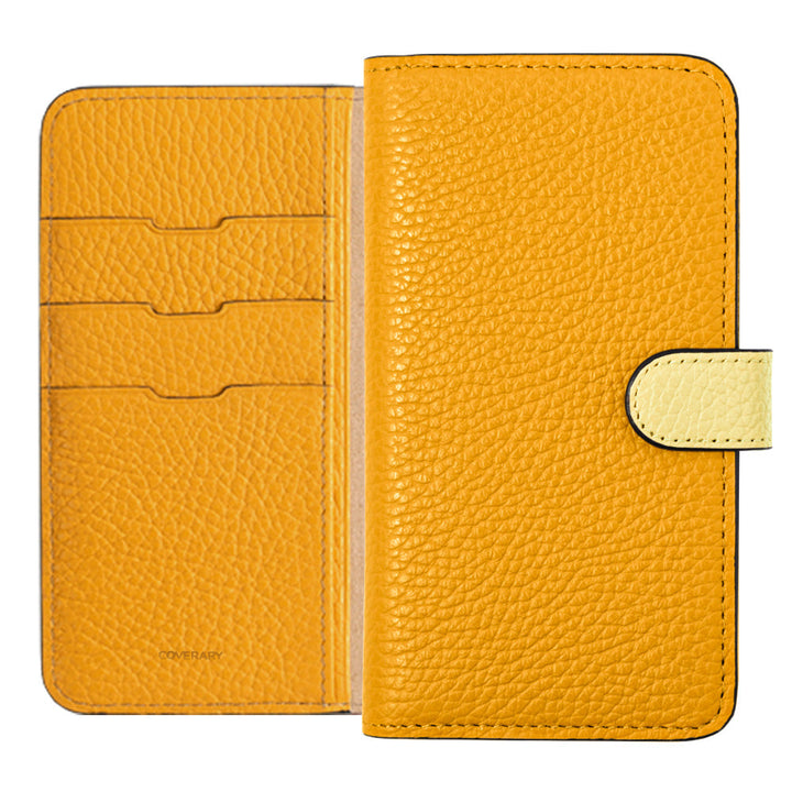 本革 32色 イタリアンシュリンクレザー ベルトバイカラー 手帳型ケース（ベルトあり）Galaxyシリーズ