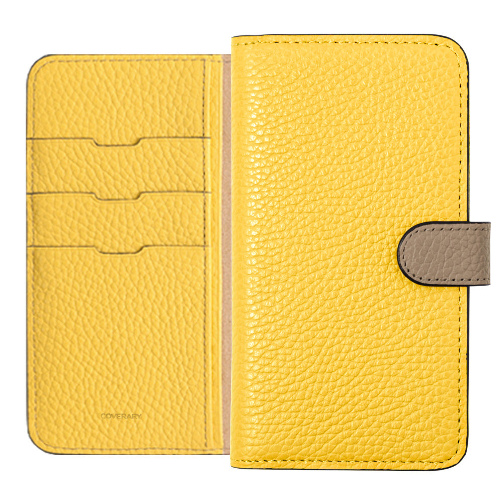 本革 32色 イタリアンシュリンクレザー ベルトバイカラー 手帳型ケース（ベルトあり）Galaxyシリーズ