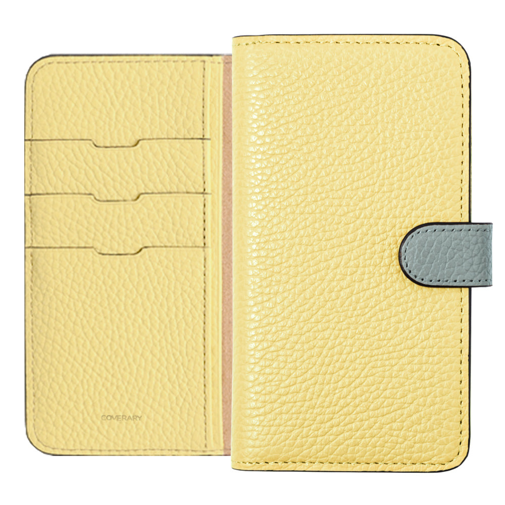 本革 32色 イタリアンシュリンクレザー ベルトバイカラー 手帳型ケース（ベルトあり）Galaxyシリーズ