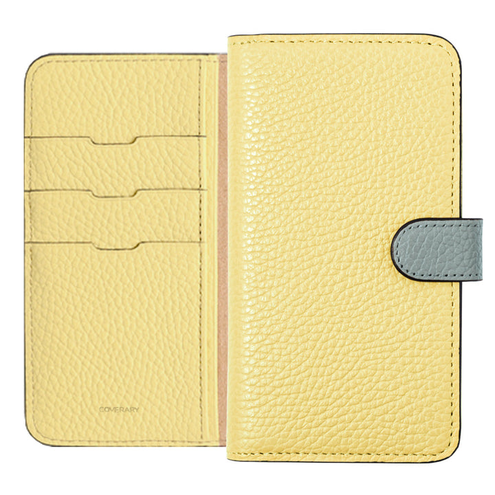 本革 32色 イタリアンシュリンクレザー ベルトバイカラー 手帳型ケース（ベルトあり）Galaxyシリーズ