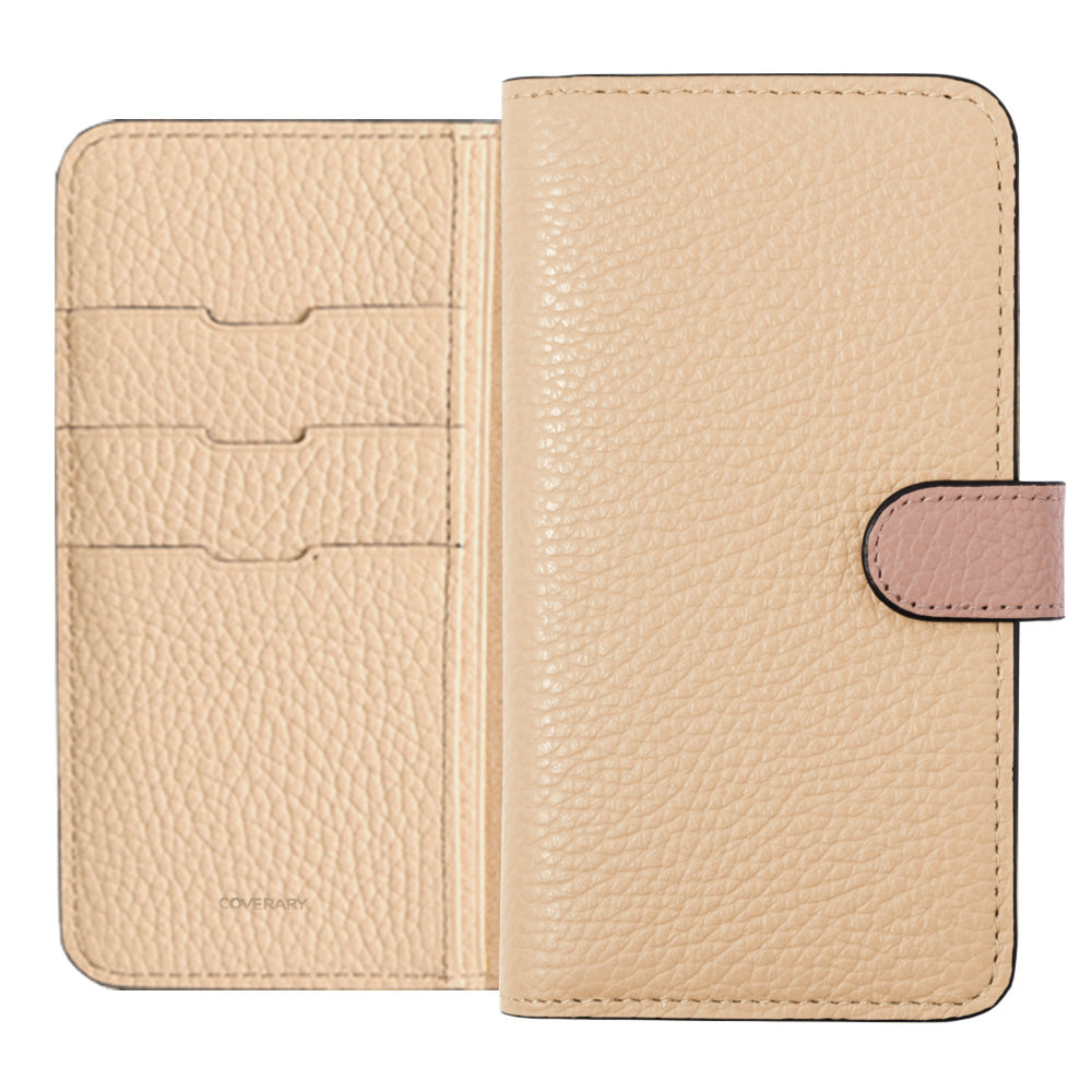 本革 32色 イタリアンシュリンクレザー ベルトバイカラー 手帳型ケース（ベルトあり）Galaxyシリーズ