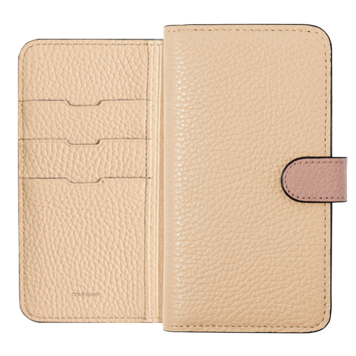 本革 32色 イタリアンシュリンクレザー ベルトバイカラー 手帳型ケース（ベルトあり）Galaxyシリーズ